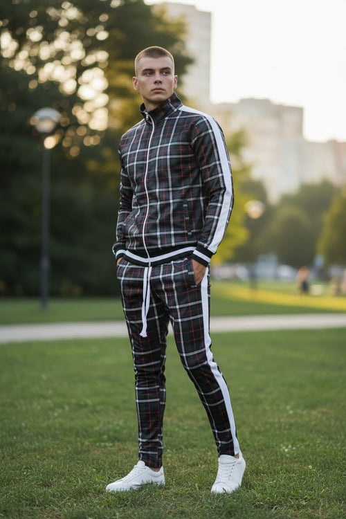 '-TRACK JACKET Mens Urban Hip Hop Premium Track Jacket - Slim Fit Side Taping Sportswear Urbanwear Streetwear Top