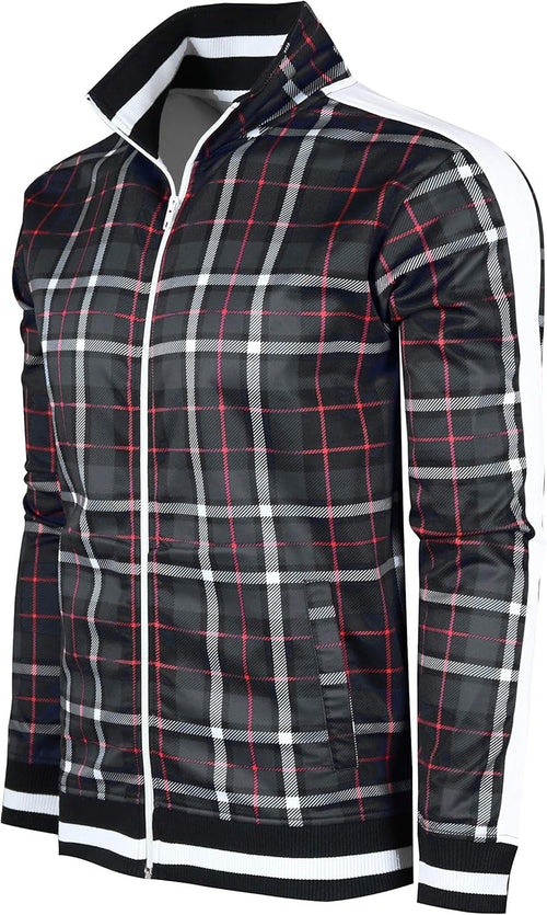 '-TRACK JACKET Mens Urban Hip Hop Premium Track Jacket - Slim Fit Side Taping Sportswear Urbanwear Streetwear Top